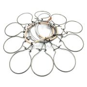 кукан NAMAZU металл. трос 4м d-2mm 10 круг. карабинов