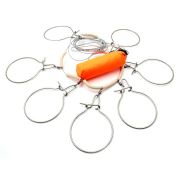 Кукан Namazu металл. трос 4 м, d-2 мм, 10 круг. карабинов, с поплавком (уп. PVC чехол)/15/