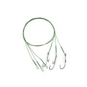 Поводок стальной NAMAZU Leader 1х7 Nylon Coated Green, d-0,48 мм, L-50 см, с живцовым крючком 4715 D