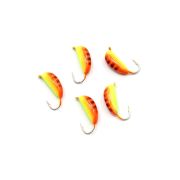 Мормышка вольф"ЯМАН"Банан с ушк, р.2,вес 0,4,цв.оранж.(уп.5 шт.)