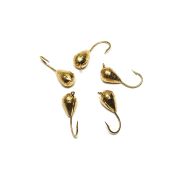 Микробисер "Яман" Кошачий глаз, d-4 мм, цв. желтый, подвеска короткая (уп. 12 шт.)