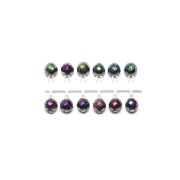 Микробисер "Яман" Кристалл, d-3 мм, цв. хамелеон, подвеска короткая (уп. 12 шт.)