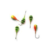 Мормышка вольф"ЯМАН"Капля с отв, р.3, вес 0,30 цв.окунь(уп.5 шт.)