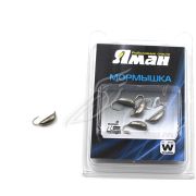 Мормышка вольф"ЯМАН"Банан с ушк, р.2,50,вес 0,70,цв.красно-синий.(уп.5 шт.)