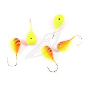 Мормышка вольф"ЯМАН"Капля с отв, р.5,5, вес 2,20 цв.лимон(уп.5 шт.)