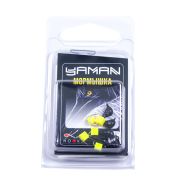 Мормышка безнасад. ЯМАН "Муравей с ушком", вес 1,2 г, ядреный кубик желтый (уп. 5 шт.)