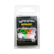 Мормышка безнасад. ЯМАН "Банан" зеленый, d-3 мм, вес 0,5 г, ядреный кубик красный (уп. 5 шт.)