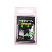 Мормышка безнасад. ЯМАН "Банан" матовый шоколад, d-4,5 мм, вес 1,3 г, ядреный кубик зеленый(уп.5 шт)