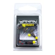 Мормышка безнасад. ЯМАН "Гвоздешарик" матовый шоколад , d-4 мм, вес 1,2 г, шарик желтый неон(уп.5шт)