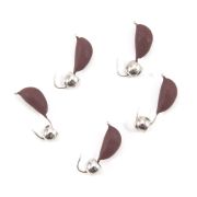 Мормышка безнасад. ЯМАН "Банан" матовый шоколад, d-4,5 мм, вес 1,3 г, шарик никелированный (уп.5 шт)