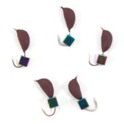 Мормышка безнасад. ЯМАН "Банан" матовый шоколад, d-3,5 мм, вес 0,7 г, кубик хамелеон (уп.5 шт)