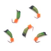 Мормышка вольф. безнасадочная "ЯМАН" Ручейник №6, d-2,5 мм, L-8.5 мм, вес 0,80 гр., рыбий глаз, цв.