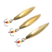 Блесна вертикальная "Яман" Окунёвая с тройником, размер 35 мм, вес 3,5 г,цвет латунь (уп.3 шт.)/150/