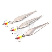 Блесна вертикальная "Яман" Идеальная с тройником,размер 40 мм, вес 4,5 г,цвет никель (уп.3 шт.)/150/