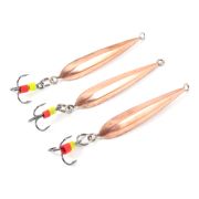 Блесна вертикальная "Яман" Лодочка малая с тройником ,размер 37 мм, вес 4 г, цвет медь уп.3шт./150/