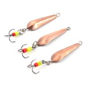 Блесна вертикальная "Яман" Клопик с тройником ,размер 25 мм, вес 1,7 г, цвет медь (уп.3 шт.)/150/
