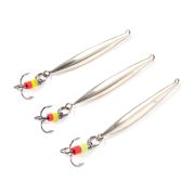 Блесна вертикальная "Яман" Стрела с тройником,размер 40 мм, вес 2,7 г, цвет никель (уп.3 шт.)/150/