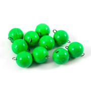 Груз Чебурашка окрашенный разборный "ЯМАН" (10 шт.) - 28 гр., зелёный/200/