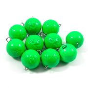 Груз Чебурашка окрашенный разборный "ЯМАН" (10 шт.) - 32 гр., зелёный/200/