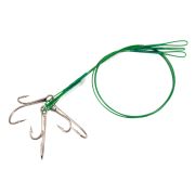 Поводок стальной NAMAZU Leader 1х7 Nylon Coated Green, d-0,39 мм, L-20 см, с живцовым крючком 4715 D