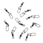 Вертлюг с застежкой Namazu Pro ROLLING RIBBED SWIVEL WITH NICE SNAP, цв. Carbon, р. 3, test-57 кг, к