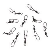 Вертлюг с застежкой Namazu Pro ROLLING RIBBED SWIVEL WITH NICE SNAP, цв. Carbon, р. 5, test-35 кг, к