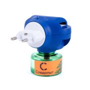 Репеллент от комаров, комплект фумигатор+флакон с жидкостью  "Следопыт", 60 ночей, без запаха/84/