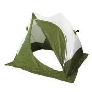 Палатка зимняя СЛЕДОПЫТ 2-скатная, Oxford 210D PU 1000, цв. оливковый/белый