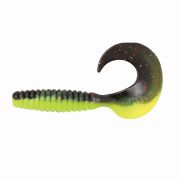 Твистер YAMAN PRO Spiral, р.4 inch, цвет #32 - Black Red Flake/Chartreuse (уп.5 шт)