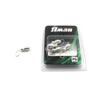 Мормышка "ЯМАН" шмель с отв.,цв.SILVER PLATED, вес 1,2 г (уп. 5 шт.)