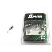 Мормышка "ЯМАН" щелкун с отв.,цв.NL с фосф. пяткой, вес 0,5 г (уп. 5 шт.)