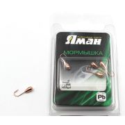 Мормышка "ЯМАН" капля с отв.,цв.COPPER PLATED, d 4, вес 0,45 г (уп. 5 шт.)