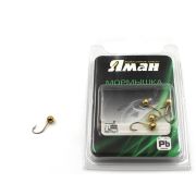 Мормышка "ЯМАН" шар с отв.,цв.GOLD PLATED, d 5, вес 0,7 г (уп. 5 шт.)