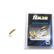 Мормышка вольф"ЯМАН"Супер банан с ушк, р.2,2 вес 0,50 цв.золото(уп.5 шт.)
