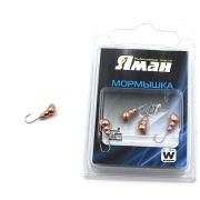 Мормышка вольф"ЯМАН"Длинный муравей с отв, р.3,вес 0,41 цв.медь(уп.5 шт.)