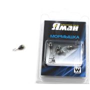 Мормышка вольф"ЯМАН"Капля с фосф. с отв, р.5,5,вес 2,20 цв.черн.никель(уп.5 шт.)