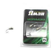 Мормышка "ЯМАН" муравей с отв.,цв.NL с фосф. пяткой, d 5, вес 0,8 г (уп. 5 шт.)