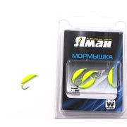 Мормышка вольф"ЯМАН"Супер банан с ушк, р.2,7 вес 0,70 цв.лимон(уп.5 шт.)