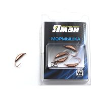 Мормышка вольф"ЯМАН"Супер банан с ушк, р.2,7 вес 0,70 цв.медь(уп.5 шт.)