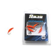 Мормышка вольф"ЯМАН"Супер банан с ушк, р.2,7 вес 0,70 цв.оранж.(уп.5 шт.)