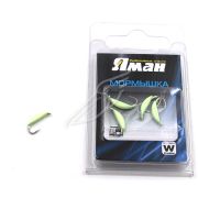 Мормышка вольф"ЯМАН"Супер банан с ушк, р.2,7 вес 0,70 цв.фосф.(уп.5 шт.)