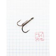 Крючок KOI "ROUND TREBLE", размер 2 (INT), цвет BN, тройник (10 шт.)/19/