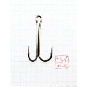 Крючок KOI "DOUBLE HOOK", размер 3/0 (INT), цвет BN, двойник (10 шт.)/19/