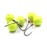 Мормышка литая ЯМАН "Дробинка", вес 2,0 гр., кр. Kumho №69, цв. фц. желтый (уп. 5 шт.)