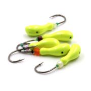 Мормышка литая ЯМАН "Мотылек", вес 0,9 гр., кр. Kumho №86, цв. фц. желтый (уп. 5 шт.)