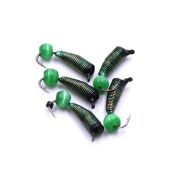 Мормышка вольф. безнасадочная "ЯМАН" Ручейник №6, d-2.5 мм, L-8.5 мм, вес 0,90 гр., кошачий глаз све