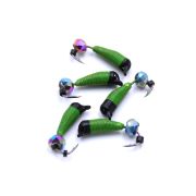 Мормышка вольф. безнасадочная "ЯМАН" Ручейник №7, d-2.5 мм, L-9.5 мм, вес 1,00 гр., кубик, цв. желты