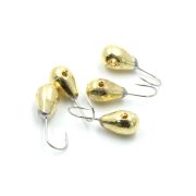 Мормышка вольф"ЯМАН"Капля с отв, р.5, вес 1,70 цв.золото(уп.5 шт.)