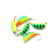 Мормышка вольф"ЯМАН"Банан с ушк, р.3,вес 1,10,цв.окунь(уп.5 шт.)