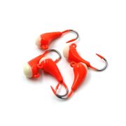 Мормышка "ЯМАН" уралка с ушком., цв.04, с фосф. пяткой, d 4, вес 0,6 г (уп.5 шт.)